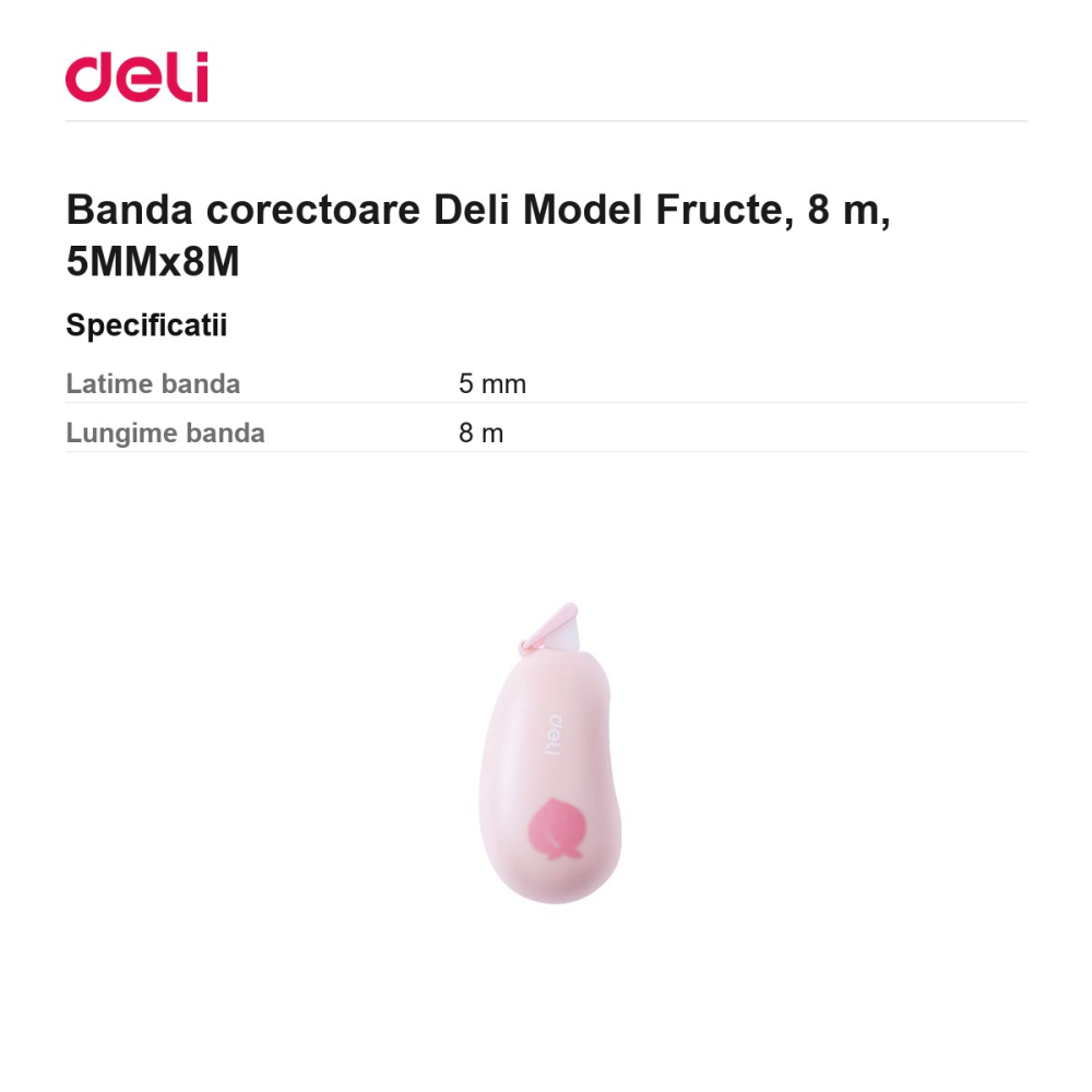 Banda corectoare Deli Model Fructe, 8 m, 5MMx8M [3]
