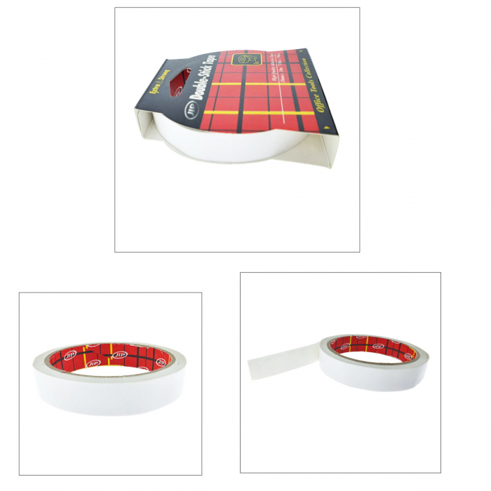 Banda Dubla Adeziva JIP 10603, 18mm x 10m, pentru lipiri rezistente si versatile, Alba [2]