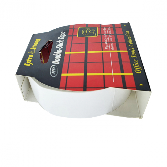 Banda Dubla Adeziva JIP 10604, 30mm x 10m, pentru lipiri rezistente si versatile, Alba [2]
