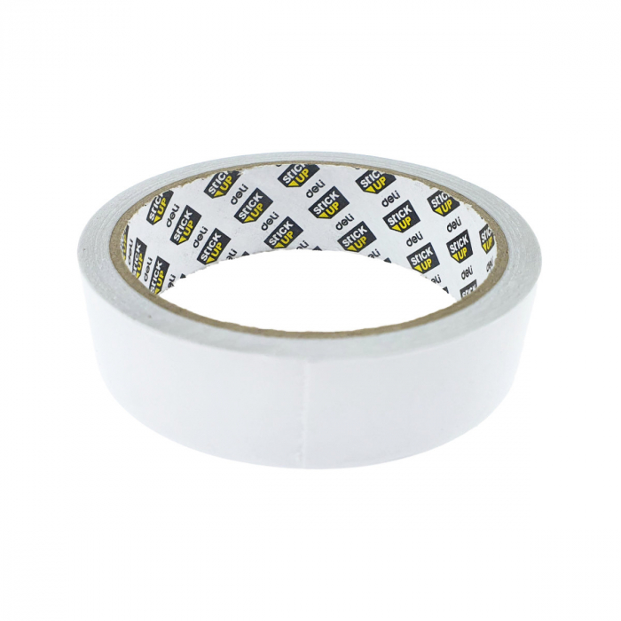 Banda dublu adeziva alba, 24mm x 9.14m (10Y), 80 microni, Deli 30407, lipire suprafete diverse [2]