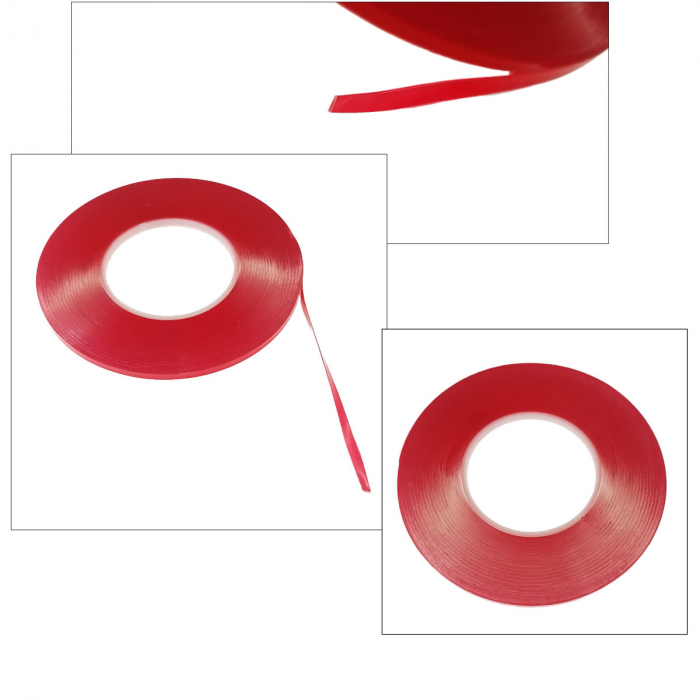 Banda dublu adeziva siliconata transparenta de 5mm x 25m [2]