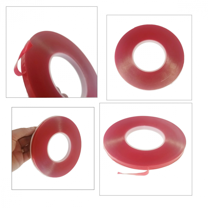 Banda dublu adeziva siliconata transparenta de 9 mm x 25m [4]