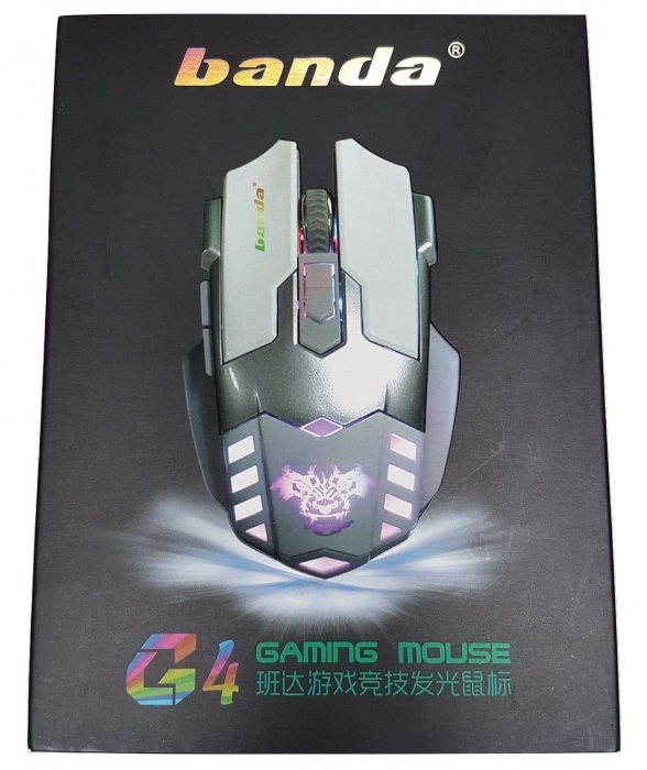 Mouse Banda USB [ G4-W ] Gaming 6D - LED [2]