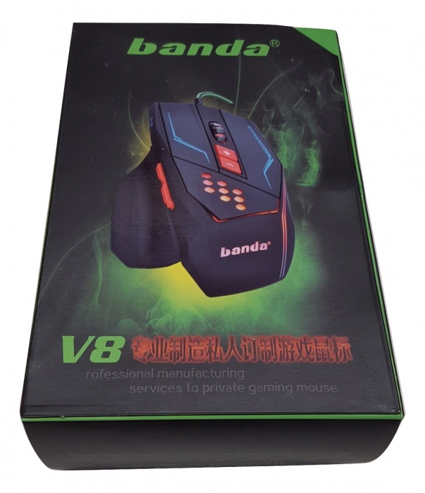 Mouse Banda USB [V8] GAMING 7D 1.7m cablu [2]