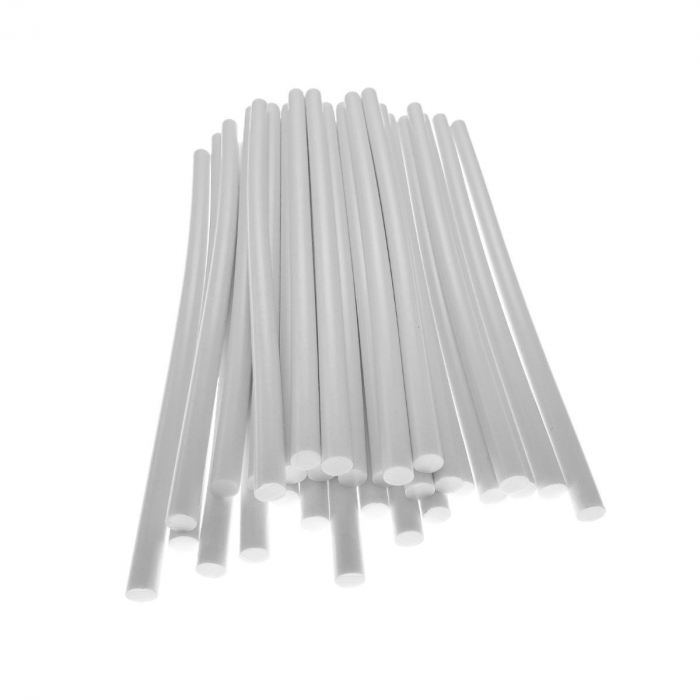 Bara alba silicon 11mm diametru x 300mm lungime, 30g, baton rezerva pentru pistol de lipit [3]