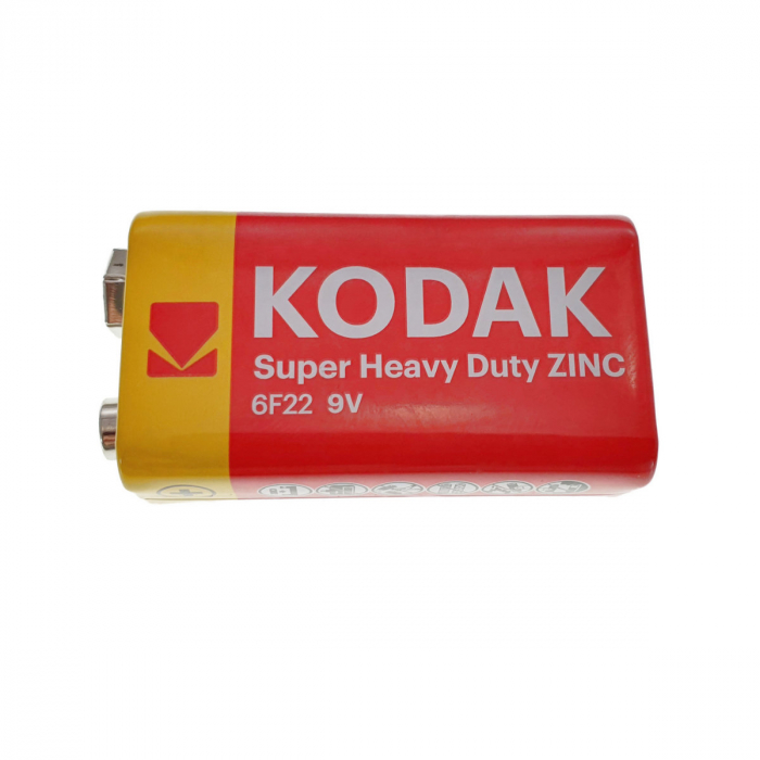 Baterie 9V 6F22, Kodak, Super Heavy Duty Zinc, ambalata in folie [2]