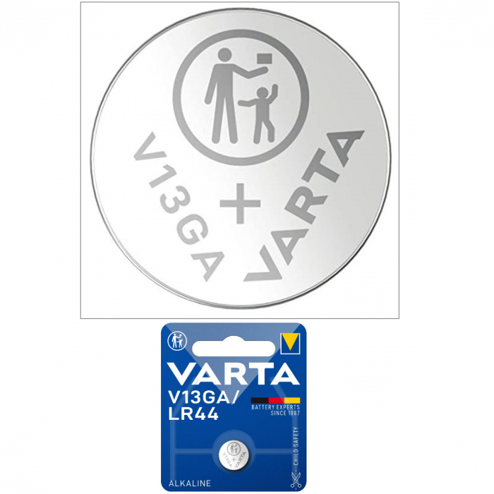 Baterie alcalina 1.5V LR44 / V13GA, tip moneda, Varta 29764, in blister [2]