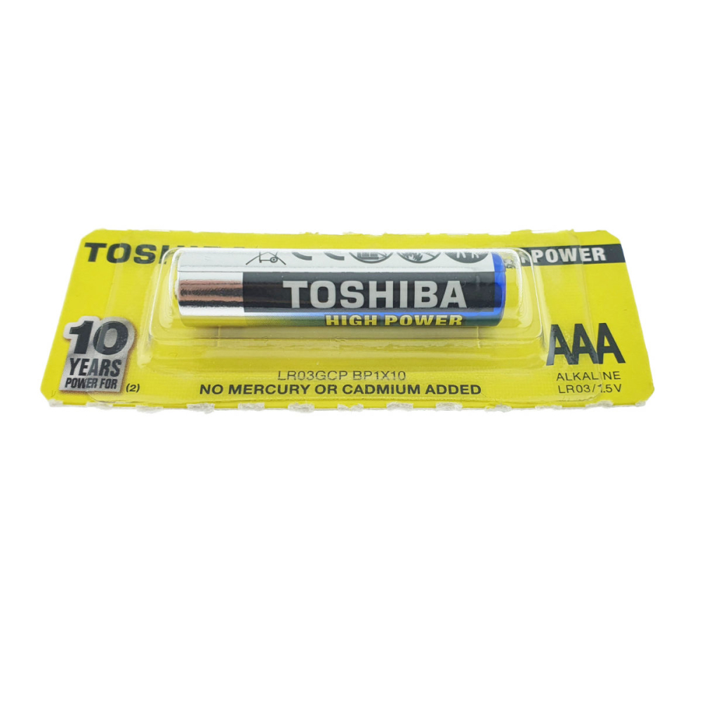 Baterie Alcalina Toshiba High Power AAA LR03, 1.5V, Performanta Ridicata si Fiabilitate, pentru Dispozitive Compacte, Rezistenta la Scurgeri [2]