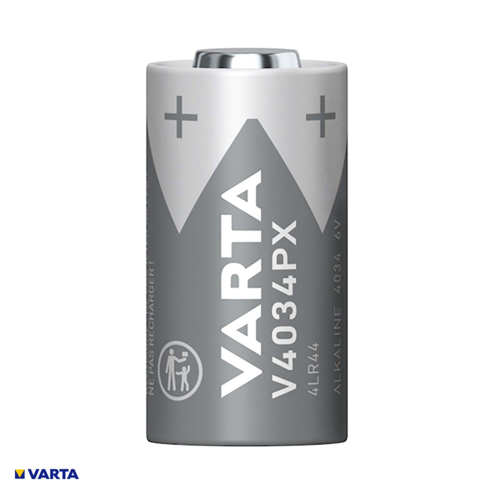 Baterie alcalina VARTA V4034PX 4LR44, 6 V, 170 mAh, echivalent 476A PX28A, 13 x 25.2 mm, in blister [4]