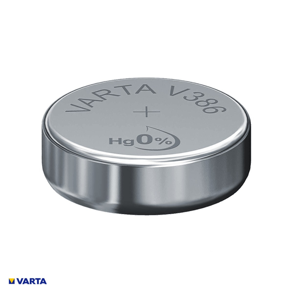 Baterie ceas VARTA V386 SR43W SR43 AG12, oxid de argint, 1.55 V, 115 mAh, 11.6 x 4.2 mm, in blister [4]