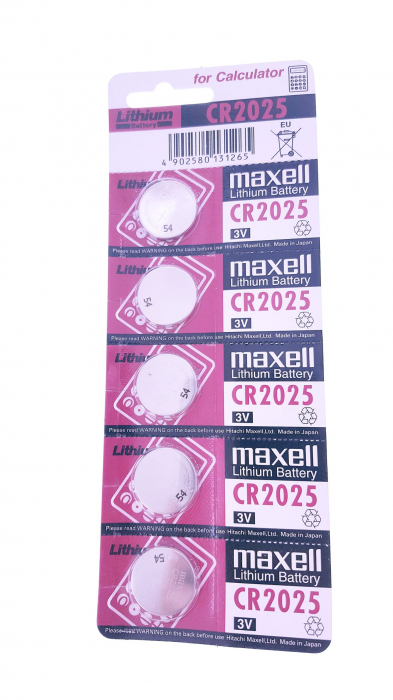 Baterie Litiu 3V 170mAh, Dimensiuni 20 x 2.5 mm Maxell Blister 5 [3]