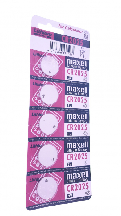 Baterie Litiu 3V 170mAh, Dimensiuni 20 x 2.5 mm Maxell Blister 5 [2]