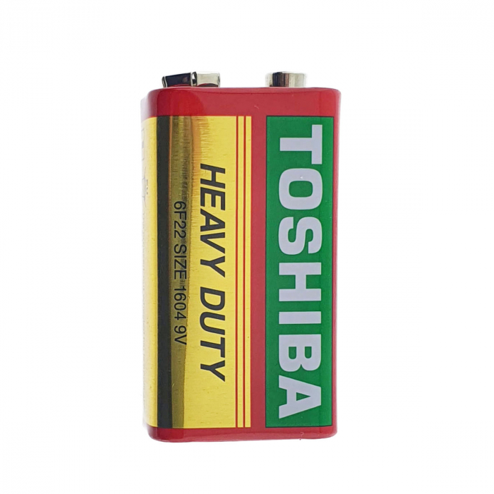 Baterie de 9V, Toshiba Heavy Duty, 6F22, ambalata in folie [1]