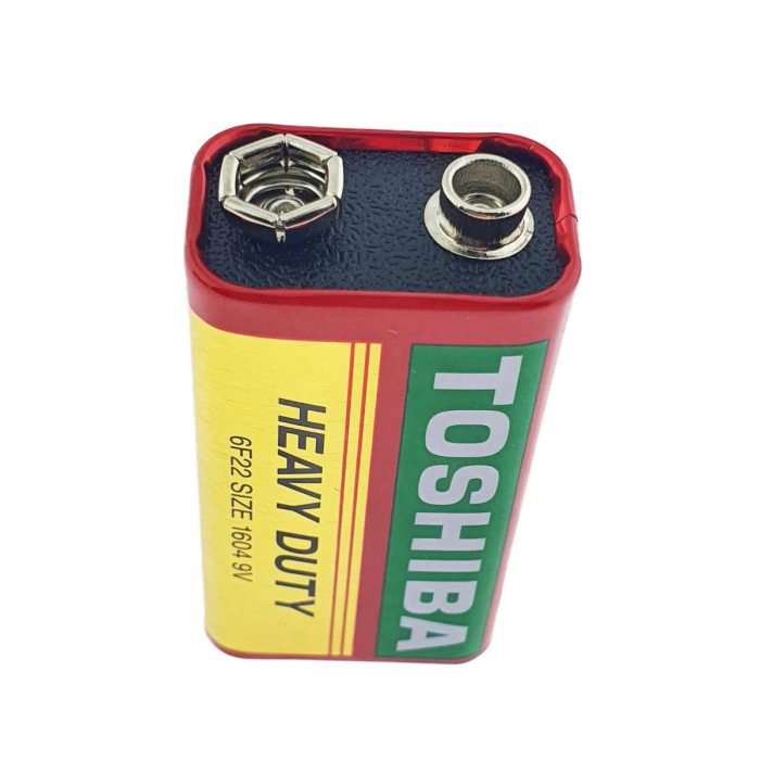 Baterie de 9V, Toshiba Heavy Duty, 6F22, ambalata in folie [2]