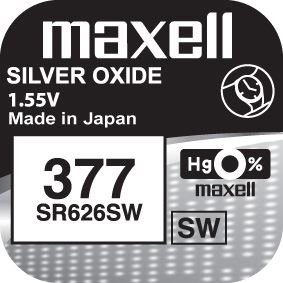 Baterie buton MAXELL SR626 Silver SW / AG4 / 377 / 1.55V [5]