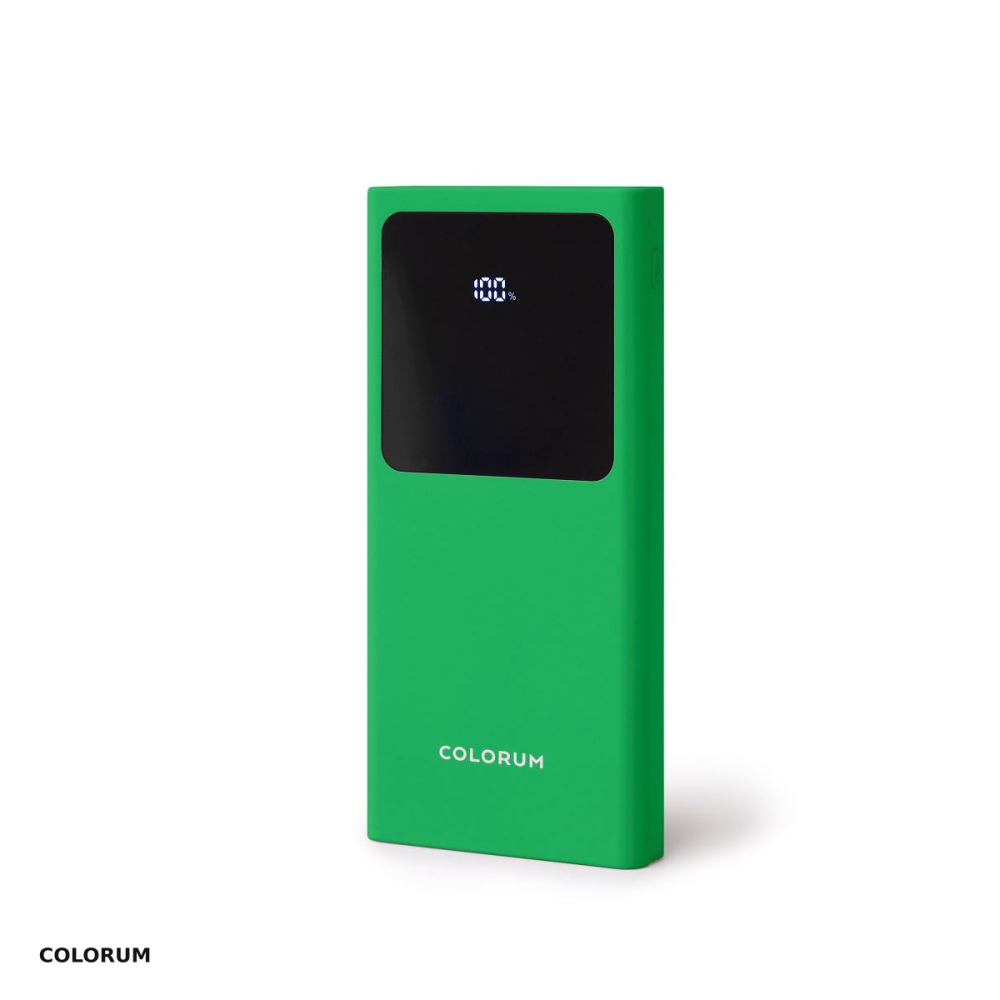 Baterie externa (power bank) Colorum CPB10-04, 10000 mAh, USB-A + USB-C + microUSB, 22.5W, cu cablu inclus, verde [4]