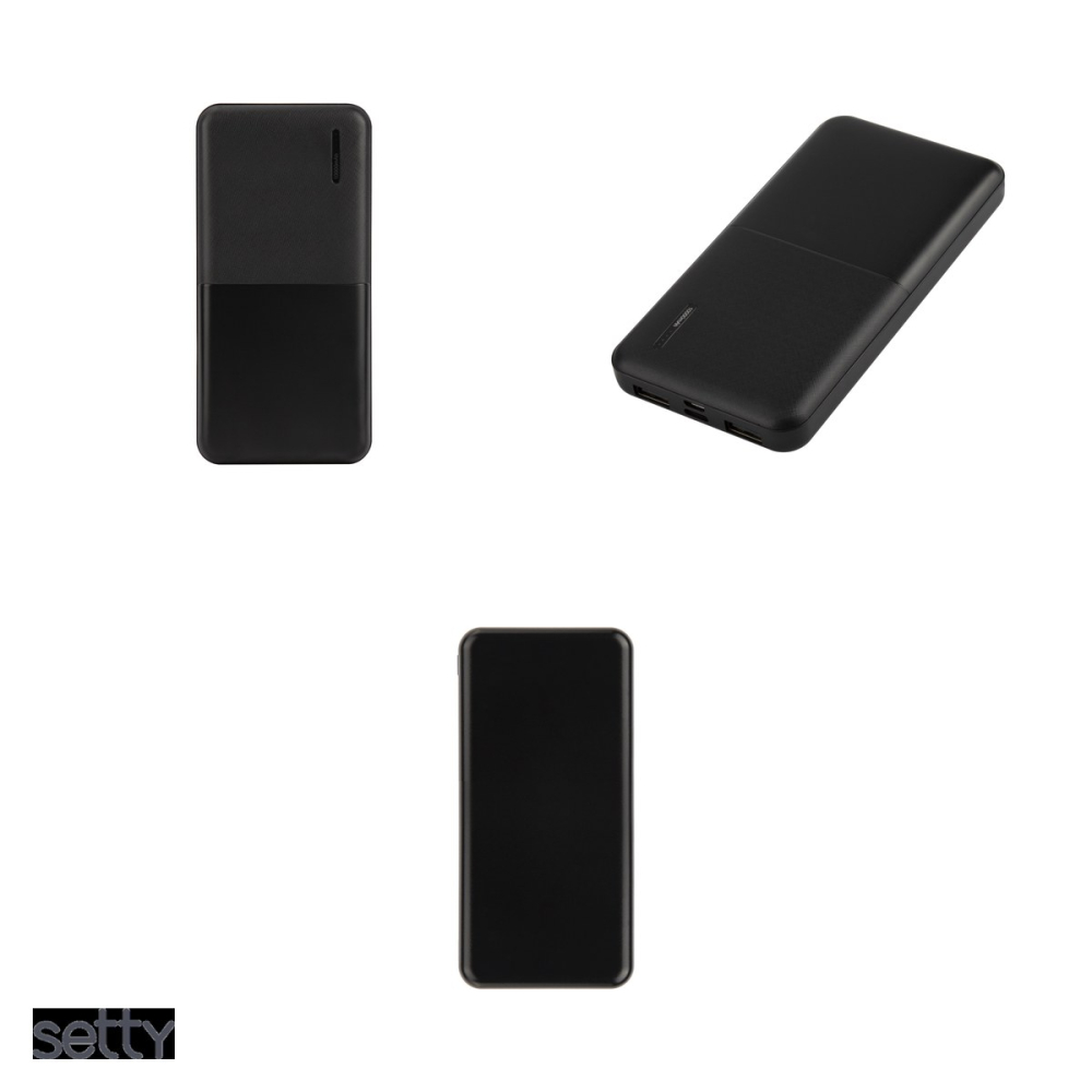 Baterie externa (power bank) Setty SPB-10, 10000 mAh, USB-A + USB-C + microUSB, cu cablu inclus, negru [4]