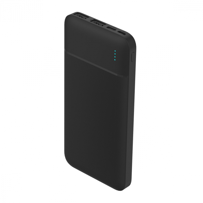 Baterie externa, powerbank Platinet 45720, 10000 mAH li-polimer, 2 x USB, 1 x Type C, 1 x microUSB, LED, negru [3]