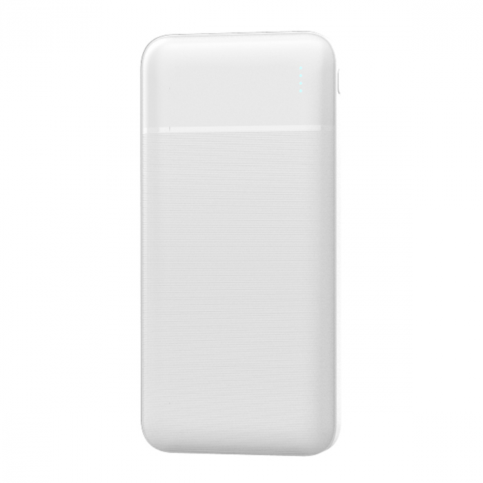Baterie externa, powerbank Platinet 45721, 10000 mAH li-polimer, 2 x USB, 1 x Type C, 1 x microUSB, LED, alb [3]