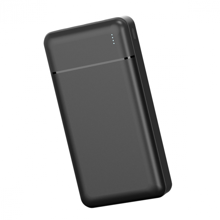 Baterie externa, powerbank Platinet 45724, 30000 mAH li-polimer, 2 x USB, 1 x Type C, 1 x microUSB, LED, negru [2]