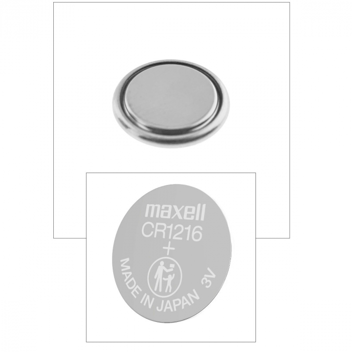 Baterie Lithium Maxell CR1216, 3V, tip moneda, 12.5mm diametru x 1.6mm inaltime, capacitate 25 mAh, in blister [4]