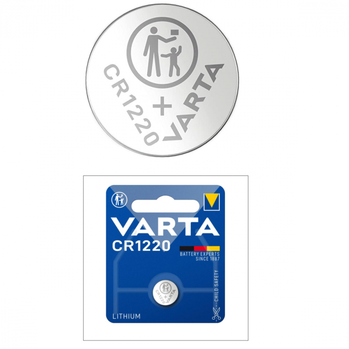 Baterie Litiu 3V CR1220, tip moneda, Varta 27689, in blister [2]
