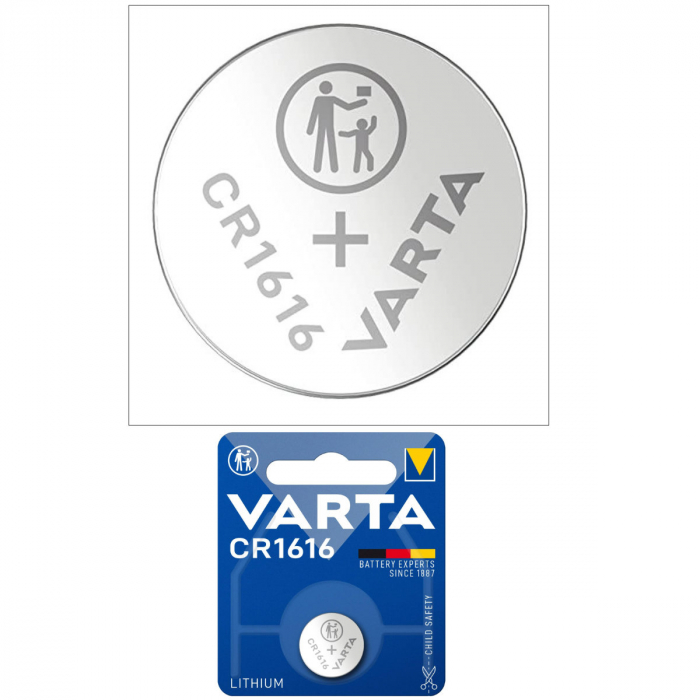 Baterie Litiu 3V CR1616, tip moneda, Varta 27098, in blister [2]