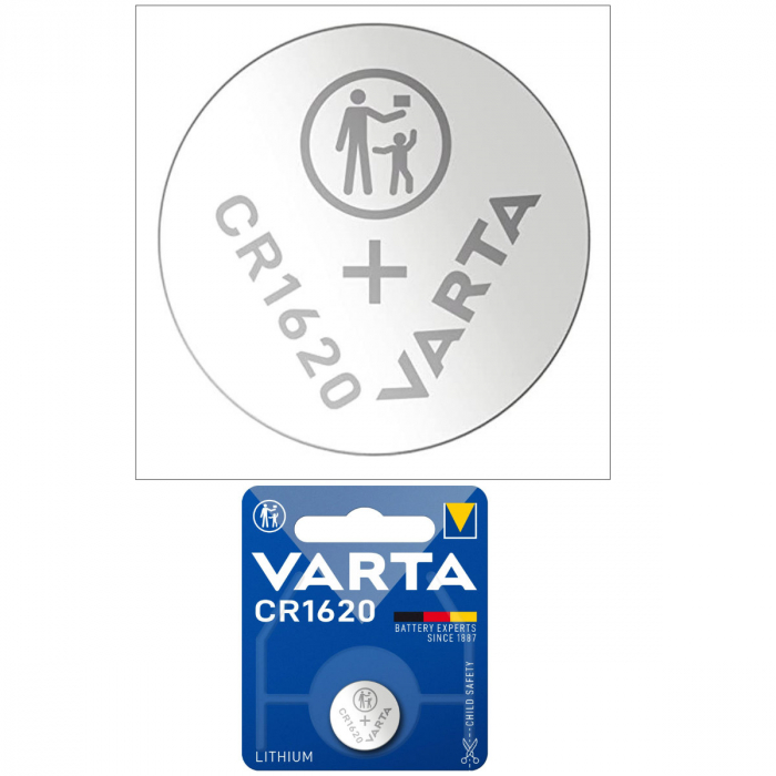 Baterie Litiu 3V CR1620, tip moneda, Varta 27693, in blister [2]