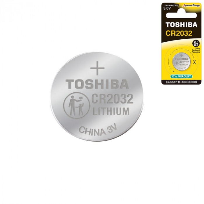Baterie Litiu 3V CR2032 tip moneda, Toshiba 10806, in blister [1]