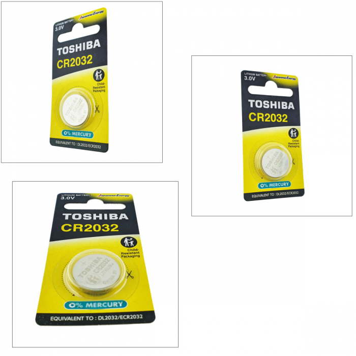Baterie Litiu 3V CR2032 tip moneda, Toshiba 10806, in blister [4]