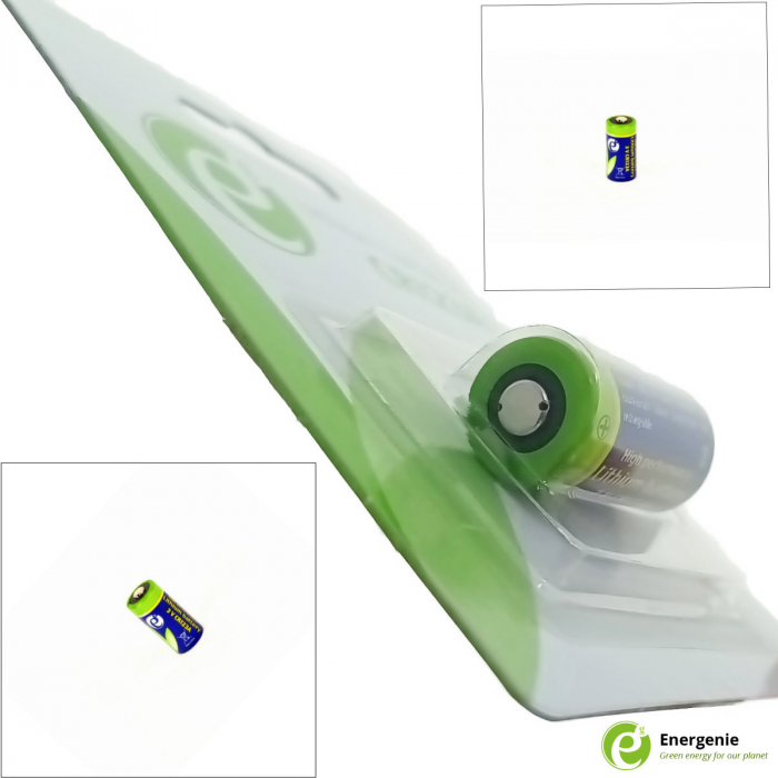 Baterie Litiu 3V CR123A, cilindrica, Energenie EG-BA-CR123-01, in blister, albastru cu verde [4]