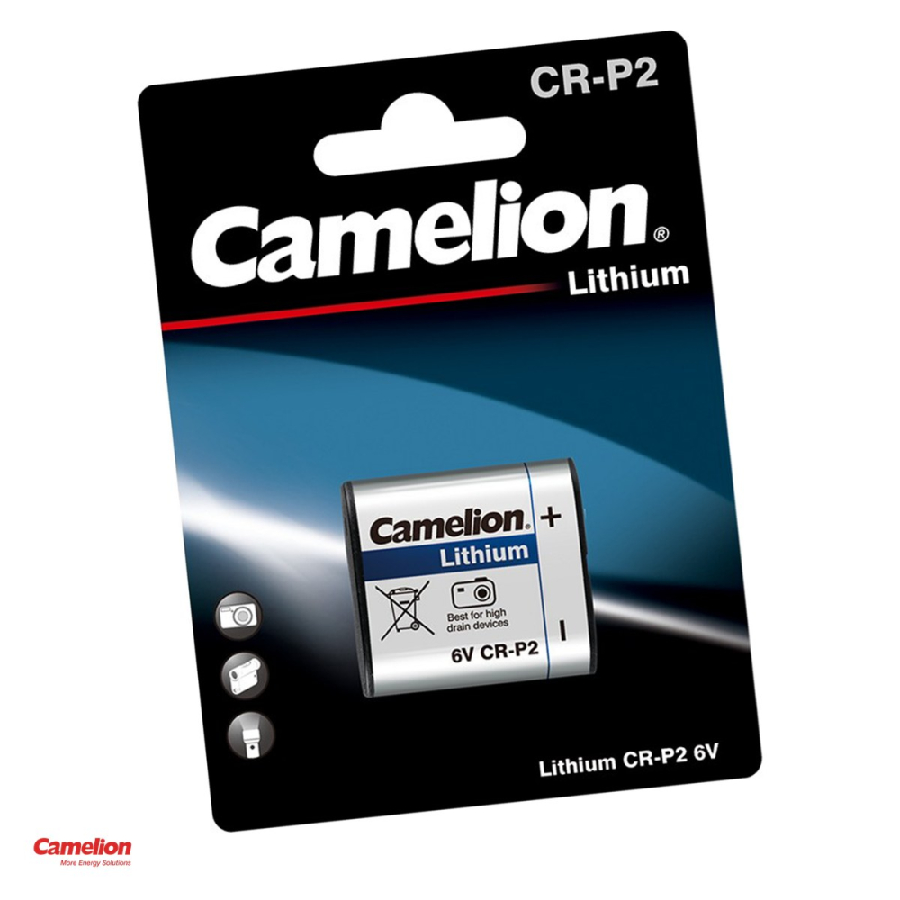 Baterie litiu Camelion CR-P2, 6 V, 1400 mAh, Li-MnO2, echivalent CRP2, DL223, 223, 35 x 19.5 x 36 mm, baterie foto, in blister [1]