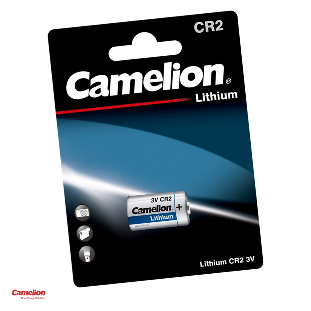 Baterie litiu Camelion CR2, 3 V, 850 mAh, Li-MnO2, echivalent DLCR2, CR15H270, 15.6 x 27 mm, baterie foto, in blister [1]