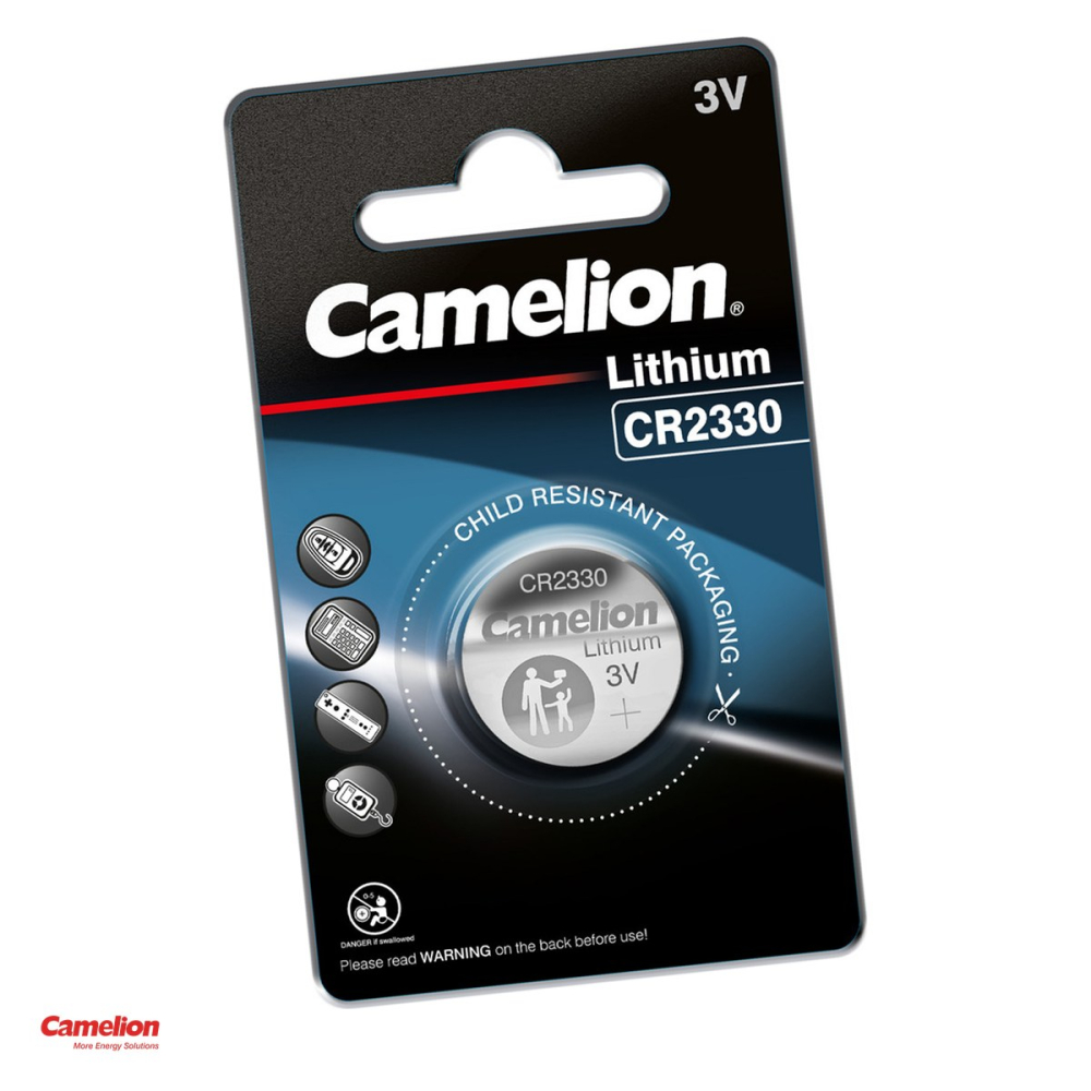 Baterie litiu Camelion CR2330, litiu - dioxid de mangan, 3 V, 260 mAh, 23 x 3.0 mm, in blister [1]