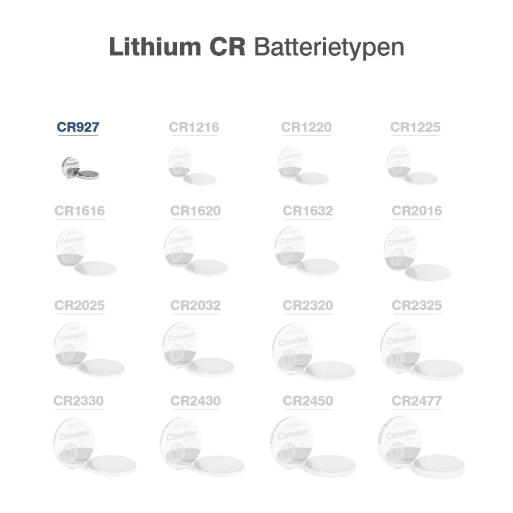 Baterie Litiu CR927 / BR927 3V 30mAh, Dimensiuni 9.5x2.7 mm, Ultra-Compacta, Pentru Aparate Auditive, Ceasuri, Dispozitive Medicale Mici, Blister 1 Bucata, Camelion [3]