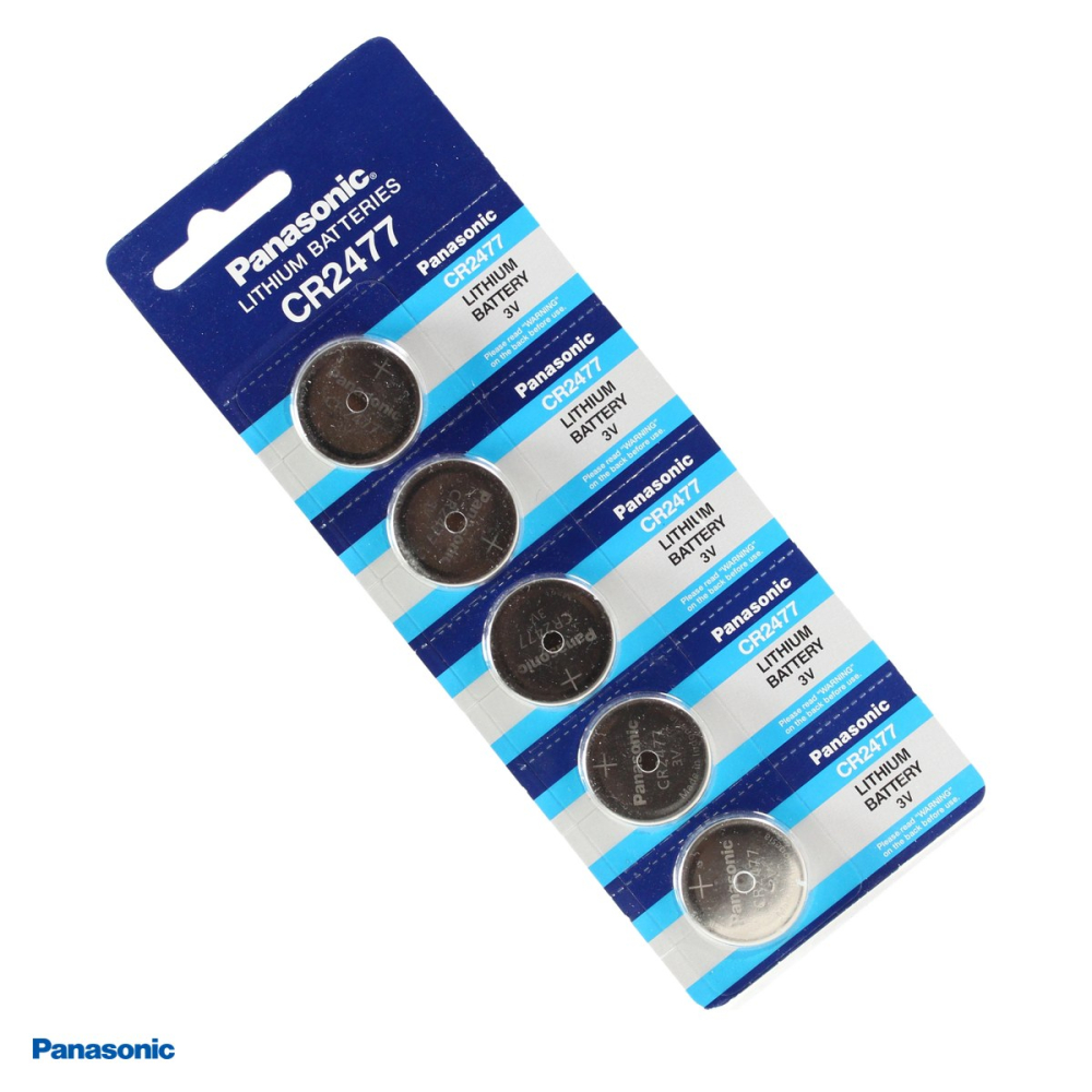 Baterie litiu Panasonic CR2477, litiu - dioxid de mangan, 3 V, 1000 mAh, 24.5 x 7.7 mm, in blister [1]