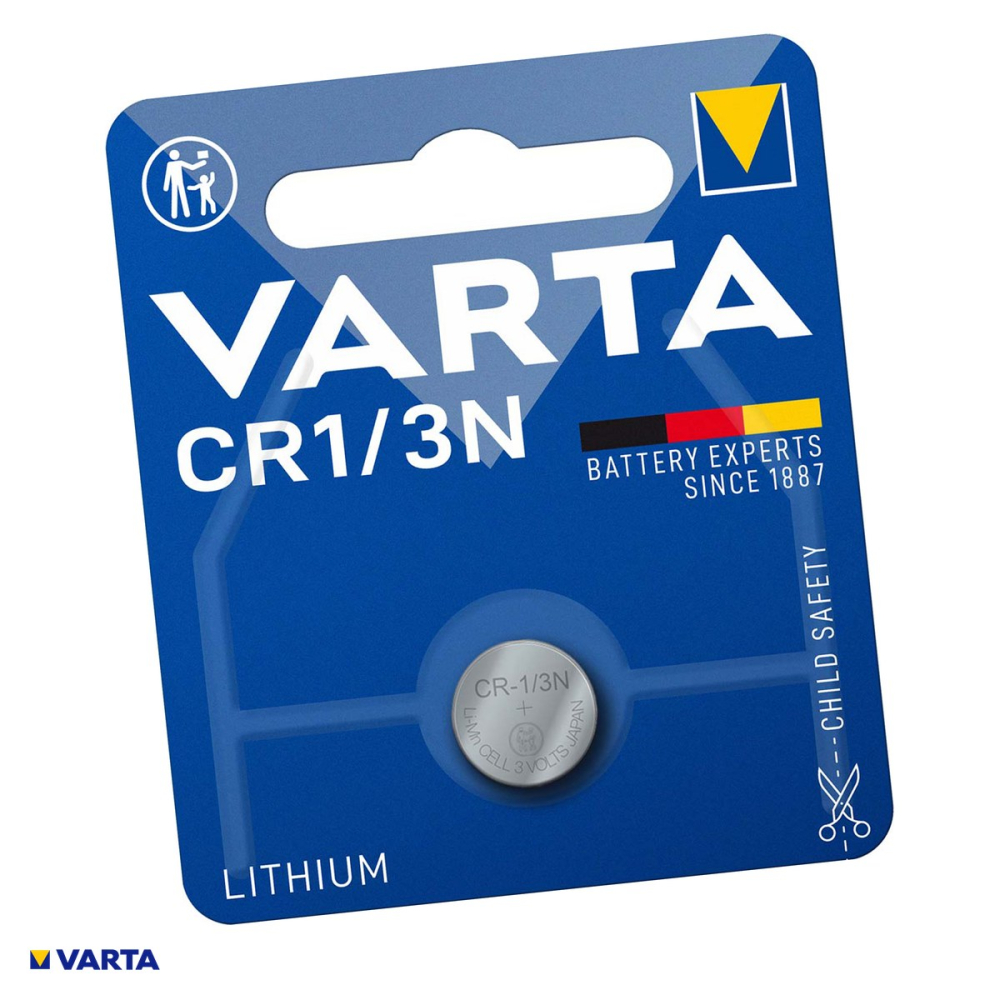 Baterie litiu VARTA CR1/3N, 3 V, 170 mAh, Li-MnO2, echivalent 2L76, DL1/3N, CR11108, 11.6 x 10.8 mm, baterie foto, in blister [1]