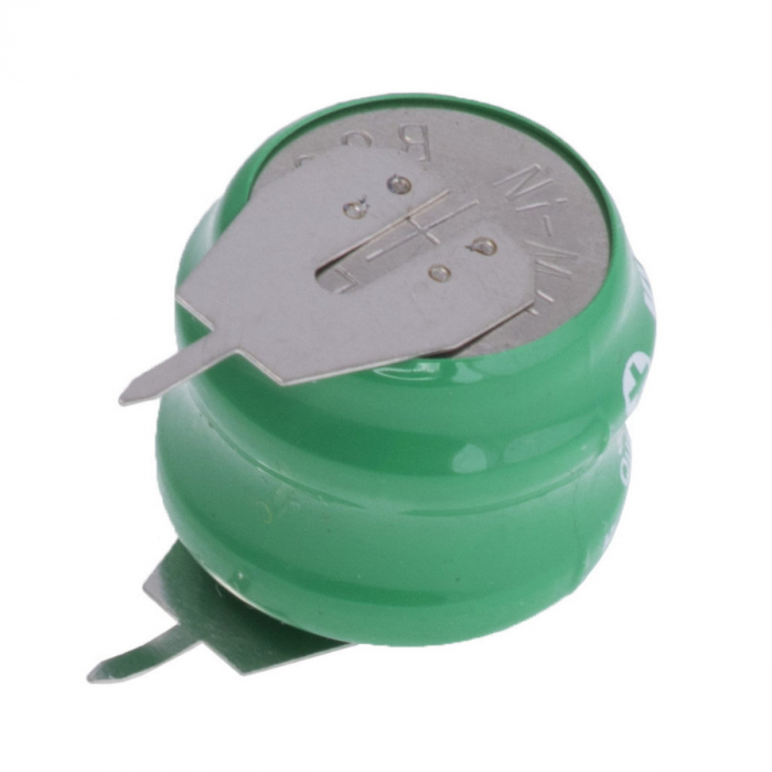 Baterie NiMH, KINETIC, MH80B2AL2, diametru de 15 mm, 2.4V, 80mAh, 2 pini, 6084, verde [2]