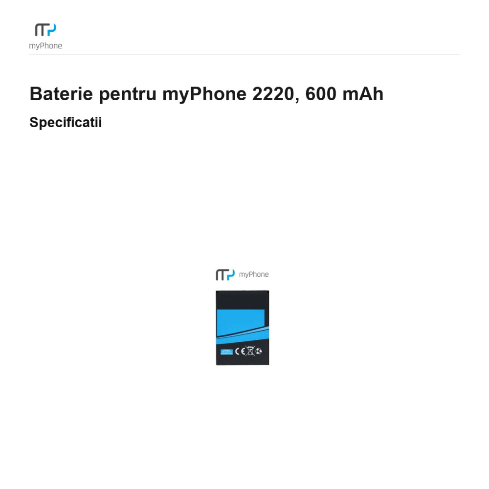 Baterie pentru myPhone 2220, 600 mAh [3]
