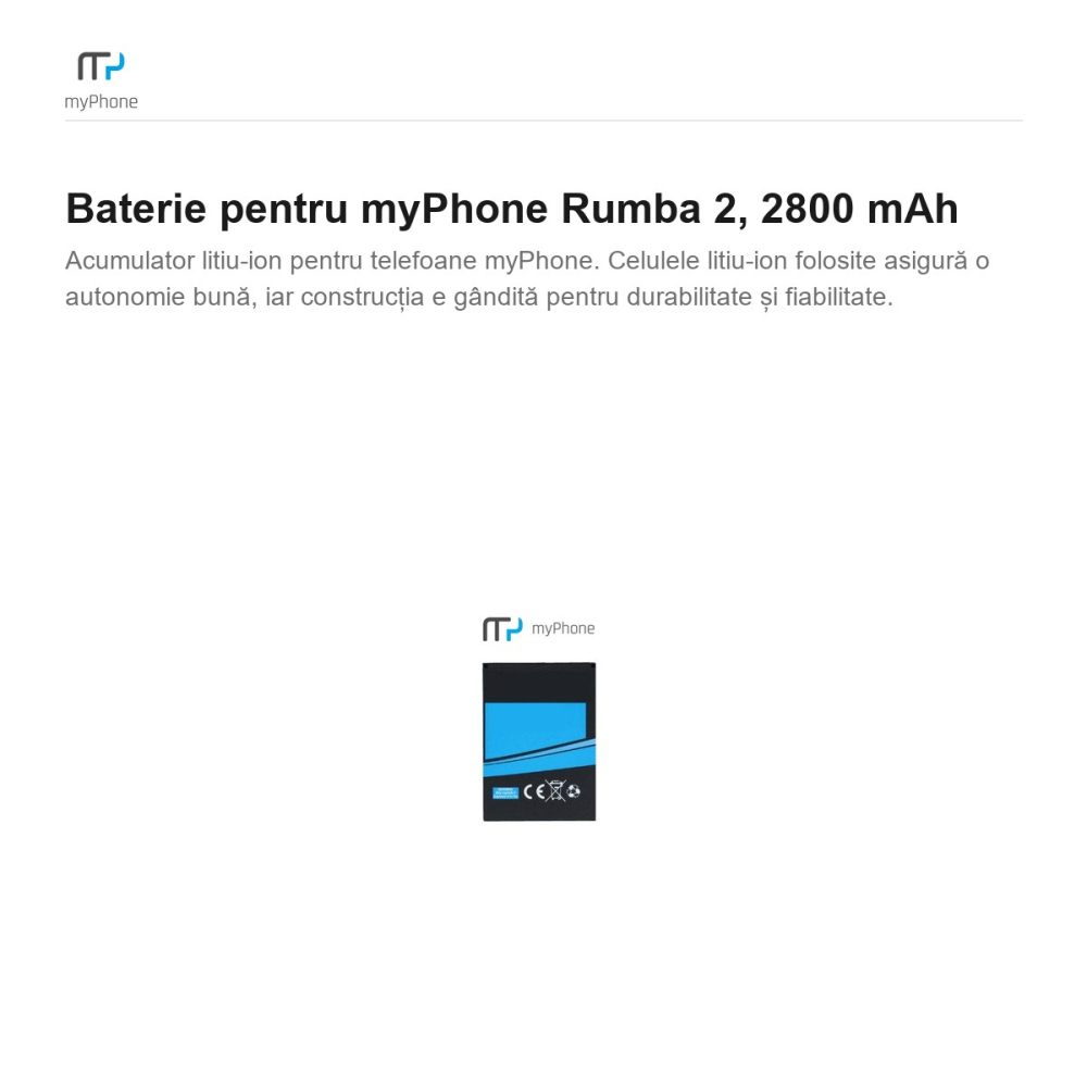 Baterie pentru myPhone Rumba 2, 2800 mAh [2]