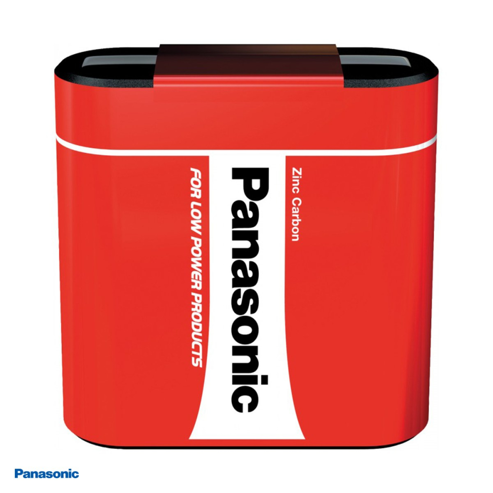 Baterie zinc carbon Panasonic Red Zinc 3R12RZ, 4.5 V, 1300 mAh, zinc clorura, baterie plata cu lamele, 62 x 22 x 67 mm, in blister [4]