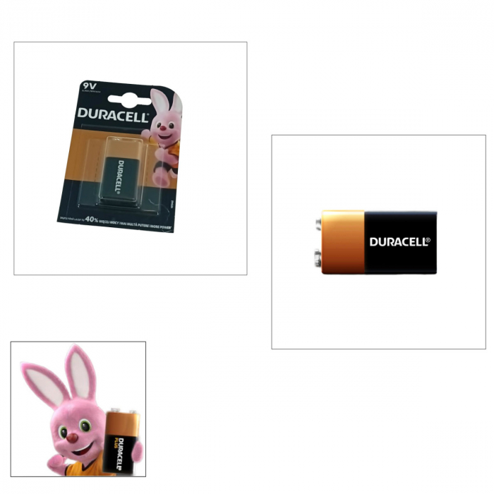 Baterie alcalina 6LR61 9V, Duracell, 07722, in blister [4]