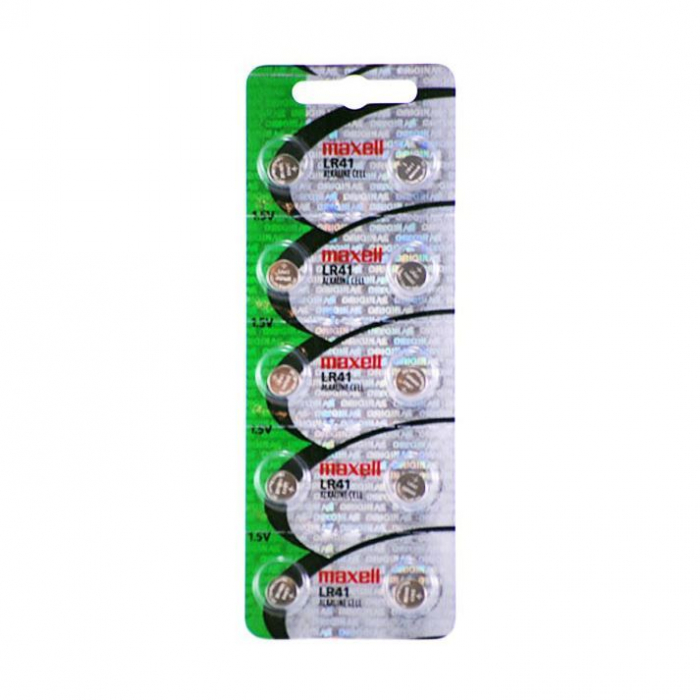 Baterii alcaline Maxell, tip buton, LR41, AG3, 392A,10 bucati/blister [4]