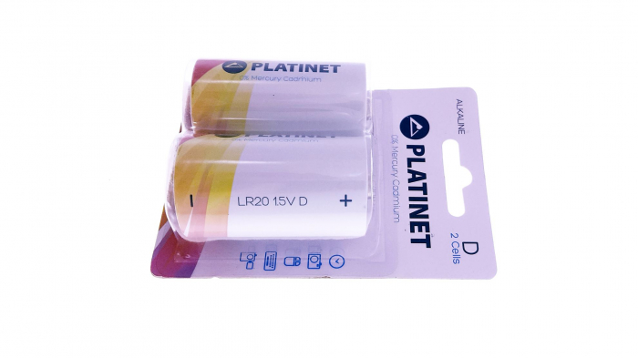 Baterii Platinet Alkaline PRO LR20 BLISTER*2 [43733] (pret/set) - PMBLR202B [2]