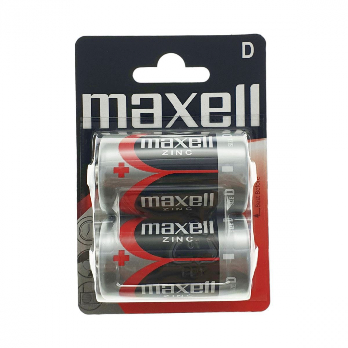 Baterii R20, D, Maxell, Zinc Carbon, blister 2 baterii [3]