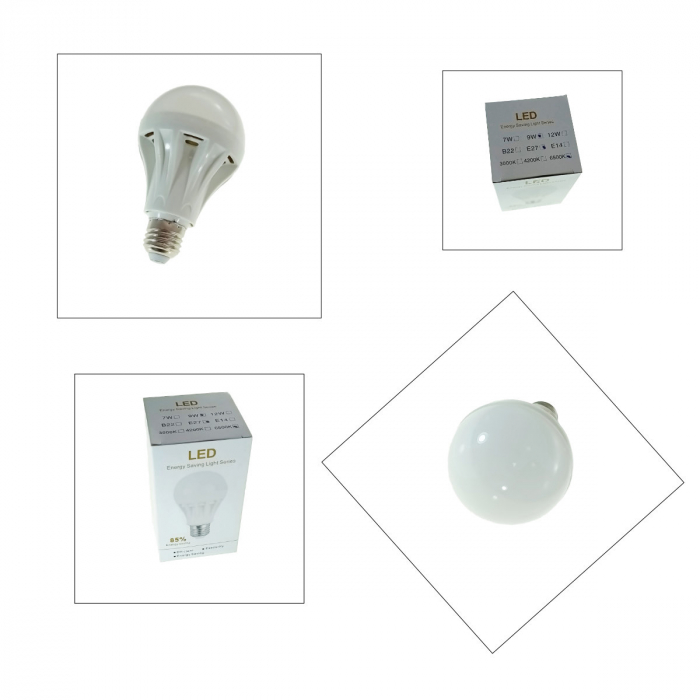 Bec LED clasic E27, 9W, 6500K, 806 lm, lumina rece [3]