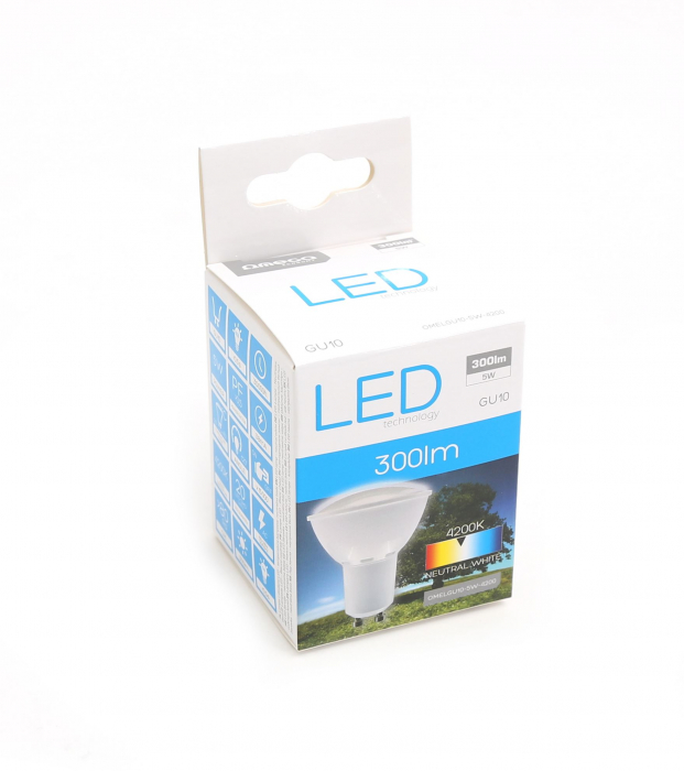 Bec Omega Led Spotlight 4200K GU10 5W 300LM [42794] - OMELGU10-5W-4200 [2]