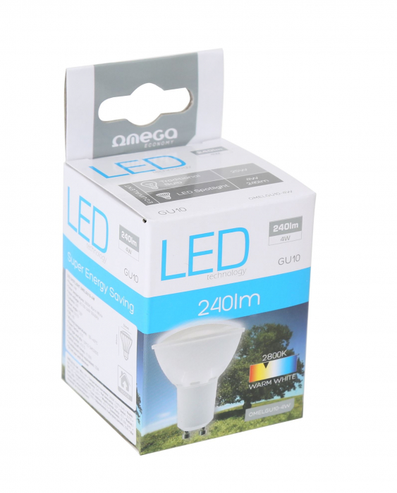 Bec Led Omega Spotlight 2800K GU10 4W 240LM [42902] - OMELGU10-4W [2]