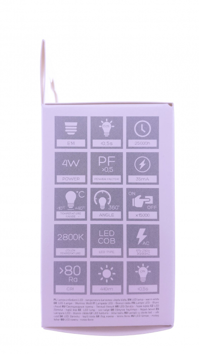 Bec Led Bulb Omega Filament E14 2800K 4W 43553 - OMELE14F-4W [4]