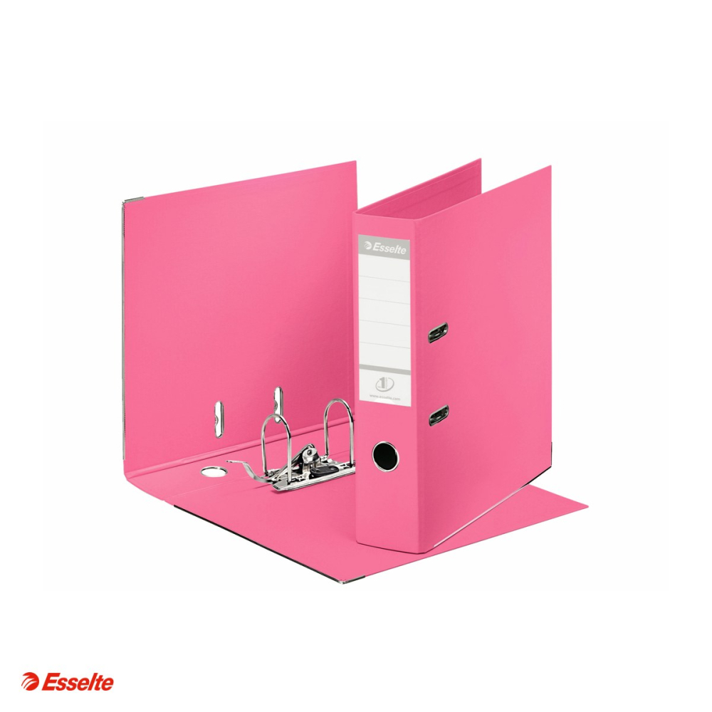 Biblioraft Esselte No.1 Power, PP/PP, A4, 75 mm, capacitate 500 coli (80 g/mp), solea Roz [4]